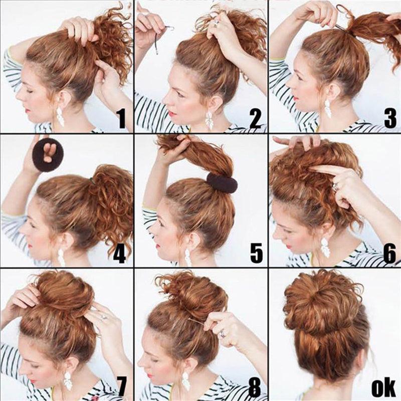 3pcs Foam Sponge Bun Maker Hair Accessory Hair Styler Hair Ropes