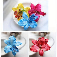 10pcs Flower Hair Clips Hawaiian Style Head Ornament