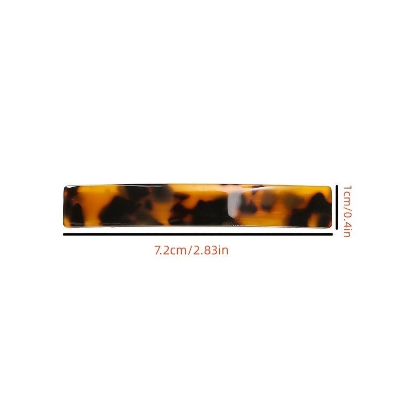 Leopard Hair Clip Acetic Acid Metal Barrette Geometric Hairpin Vintage