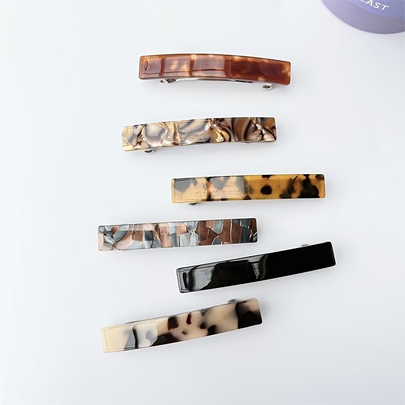 Leopard Hair Clip Acetic Acid Metal Barrette Geometric Hairpin Vintage