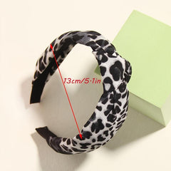 4pcs Leopard Print Headbands Vintage Head Hoops All match Hair Bands