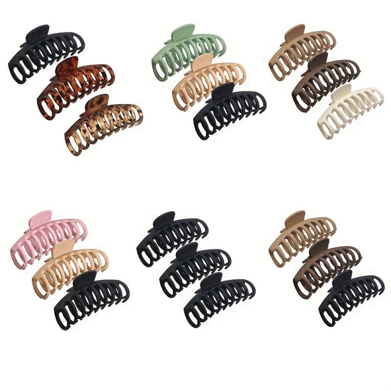 3Pcs Vintage Hair Claw For Women Thick Hair Nonslip Hair Clips