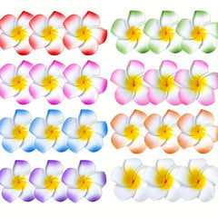 24pcs Flower Hawaii Style Hair Clips for Tropical Party Decorations