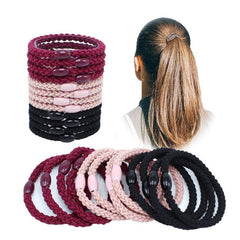 12pcs Braided Hair Tie Elastic Hair Rope Hair Accessories