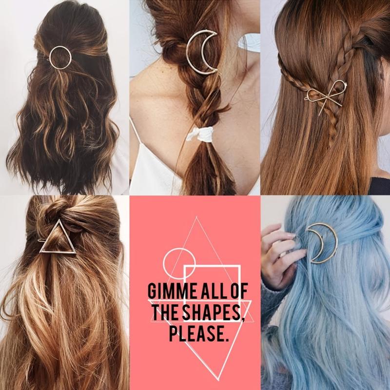 Geometric Hollow Shape Hair Clip Metal Hair Clip Back Head Hair Clip