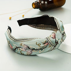 Vintage Embroidery Cross Knot Headband Cloth Hair Accessories