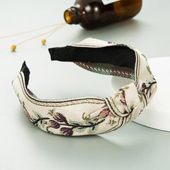 Vintage Embroidery Cross Knot Headband Cloth Hair Accessories