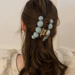 Glossy Ball Decor Hair Claw Clip Style Hair Claw Nonslip