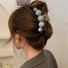 Glossy Ball Decor Hair Claw Clip Style Hair Claw Nonslip