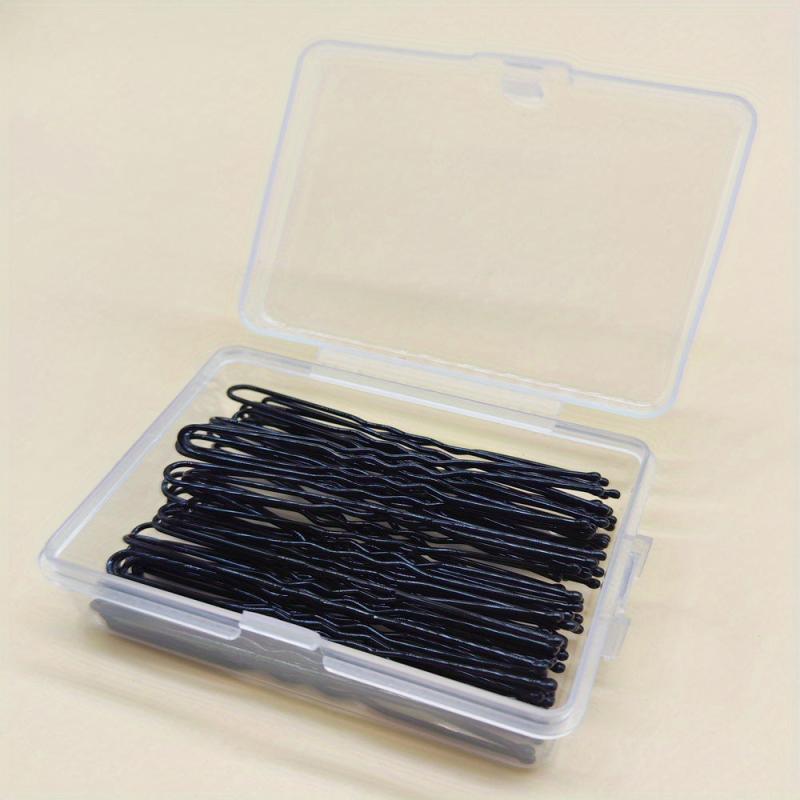 50pcs U Shaped Hair Pins Bobby Pins with Storage Box for Women Lady Girls