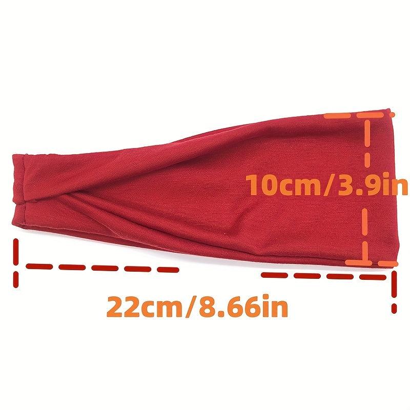 Solid Stretchy Headband Wide Brimmed Head Hoop Elastic Headdress For Women