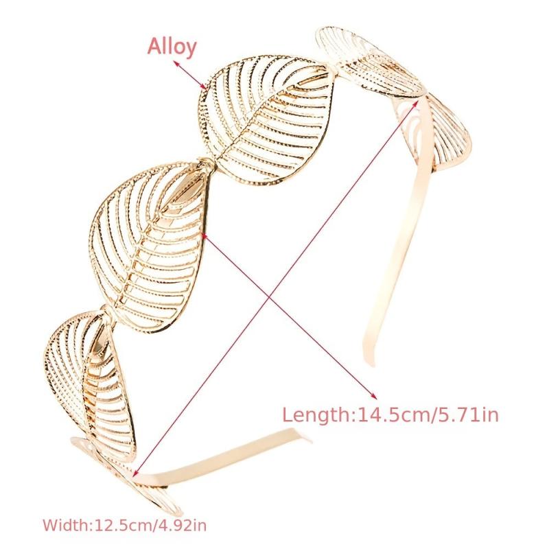 Greek Goddess Headband Golden Leaf Branch Hair Band Crown