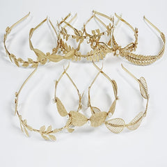 Greek Goddess Headband Golden Leaf Branch Hair Band Crown