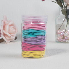 100pcs Colorful Hair Tie Braided Ponytail Decorative Stretch Elastic Bands