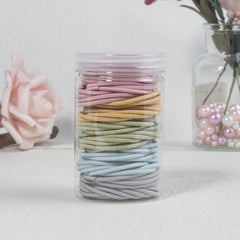 100pcs Colorful Hair Tie Braided Ponytail Decorative Stretch Elastic Bands