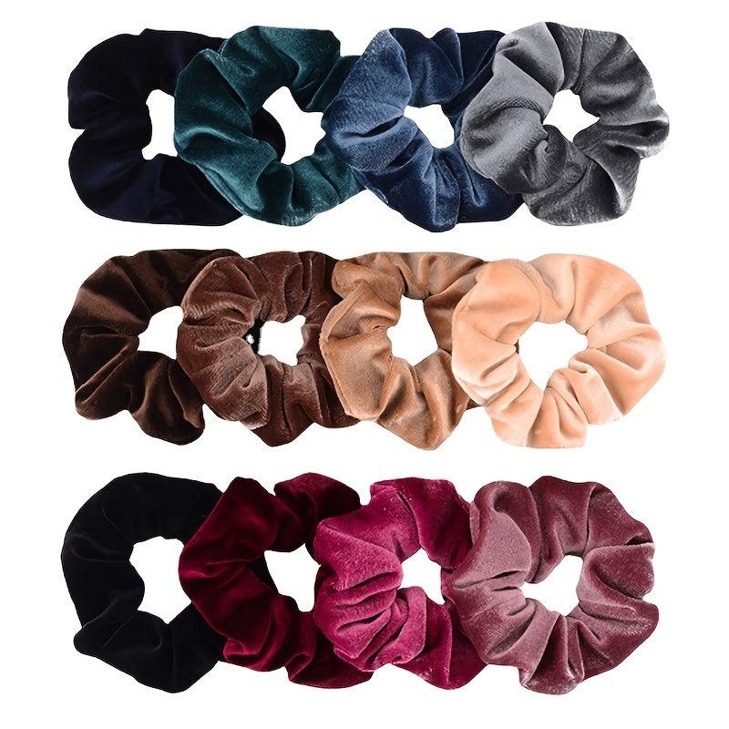 10pcs Velvet Scrunchie Hair Tie For Girls Women Hair Accessories