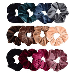 10pcs Velvet Scrunchie Hair Tie For Girls Women Hair Accessories
