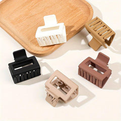 4pcs Matte Texture Hair Claw Strong Hold Styling Accessories
