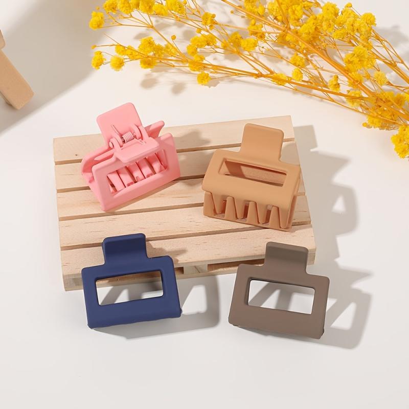 4pcs Matte Texture Hair Claw Strong Hold Styling Accessories