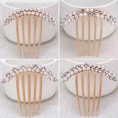 Rhinestone Faux Pearl Crystal Hair Comb Wedding Bridal Hairpin Hair Ornaments