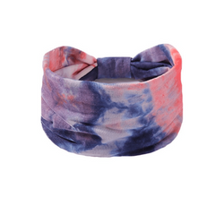 Bohemian Tie Dye Knot Headband for Yoga Sports