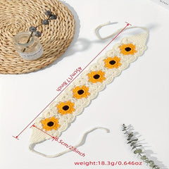 Floral Crochet Hair Band Fashion Headband for Women Girls