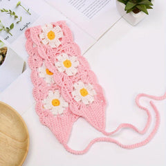 Floral Crochet Hair Band Fashion Headband for Women Girls