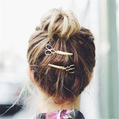 Scissor Shaped Hairpin Punk Hair Clip for Women Girls Hair
