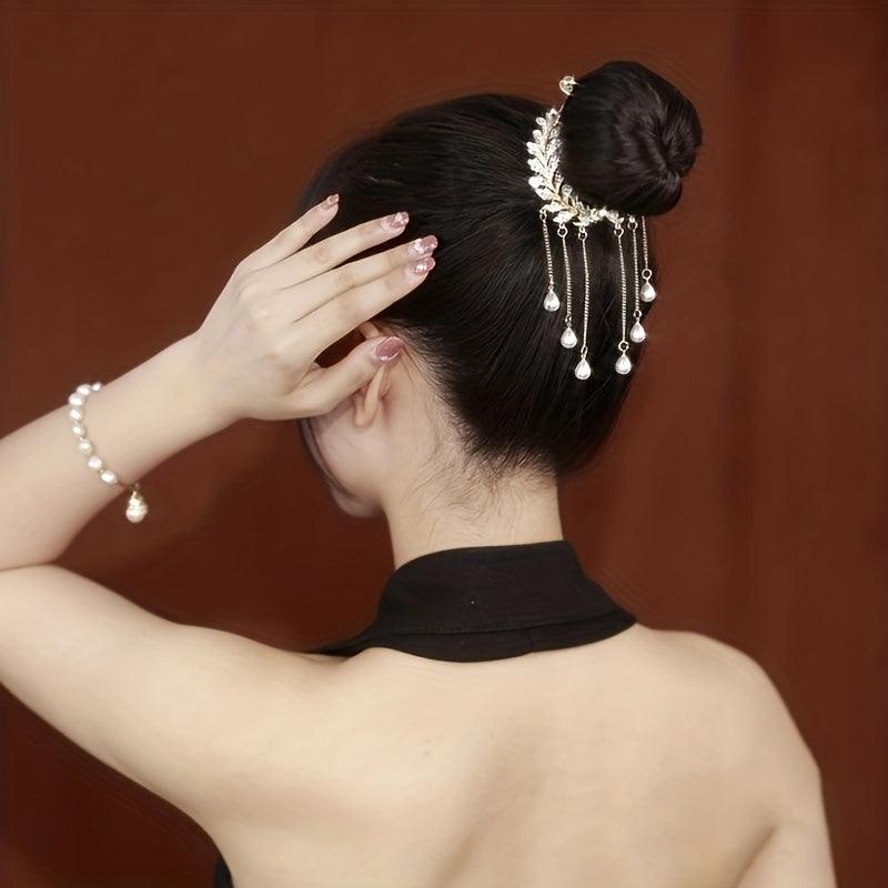 Tassel Hair Clip Back Of The Head Bun Hair Ponytail Buckle Hair Clip