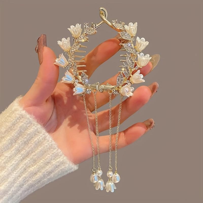Tassel Hair Clip Back Of The Head Bun Hair Ponytail Buckle Hair Clip