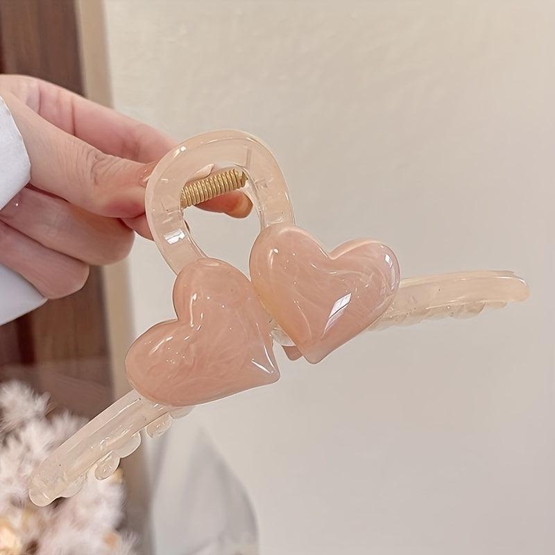 Faux Pearl Hair Claw Clip Back Of Head Updo Hair Shark Claw For Women