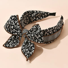 Wide Pu Leather Bow Headband for Women and Girls