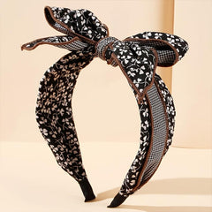 Wide Pu Leather Bow Headband for Women and Girls