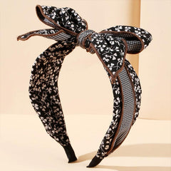Wide Pu Leather Bow Headband for Women and Girls