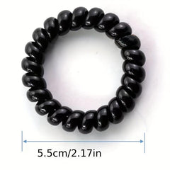 Spiral Hair Tie Waterproof Elastic Ponytail Holder Hair Accessories