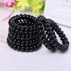 Spiral Hair Tie Waterproof Elastic Ponytail Holder Hair Accessories
