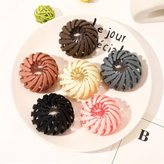 Stretchy Hair Claw Frosted Bird Nest Shape Ponytail Clip