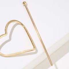 Heart Decor Hairpin Metal Chignon Hair Accessories For Women