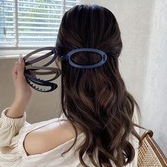 4pcs Hollow Ellipse Barrette Hair Clip for Women Girls