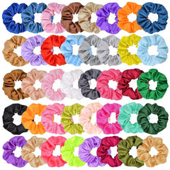 32pcs Silk Hair Scrunchies Set Elastic Ponytail Holder Colorful Hair Accessories