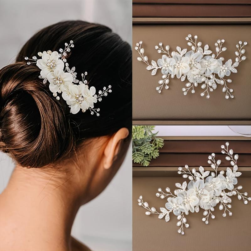 Crystal Bridal Hair Comb Pearl Wedding Hair Comb Bridal Comb
