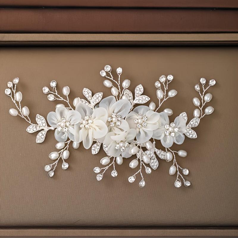 Crystal Bridal Hair Comb Pearl Wedding Hair Comb Bridal Comb