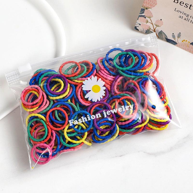 100pcs Baby Hair Ties For Thick And Curly Hair Ponytail Holders