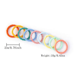 100pcs Baby Hair Ties For Thick And Curly Hair Ponytail Holders