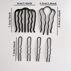 6pcs Hair Side Comb Women Hair Styling Accessories Invisible Hair Fork Pin