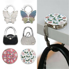 Round Foldable Table Hook Bag Handbag Hanger Cat Butterfly Heart Shape Hooks