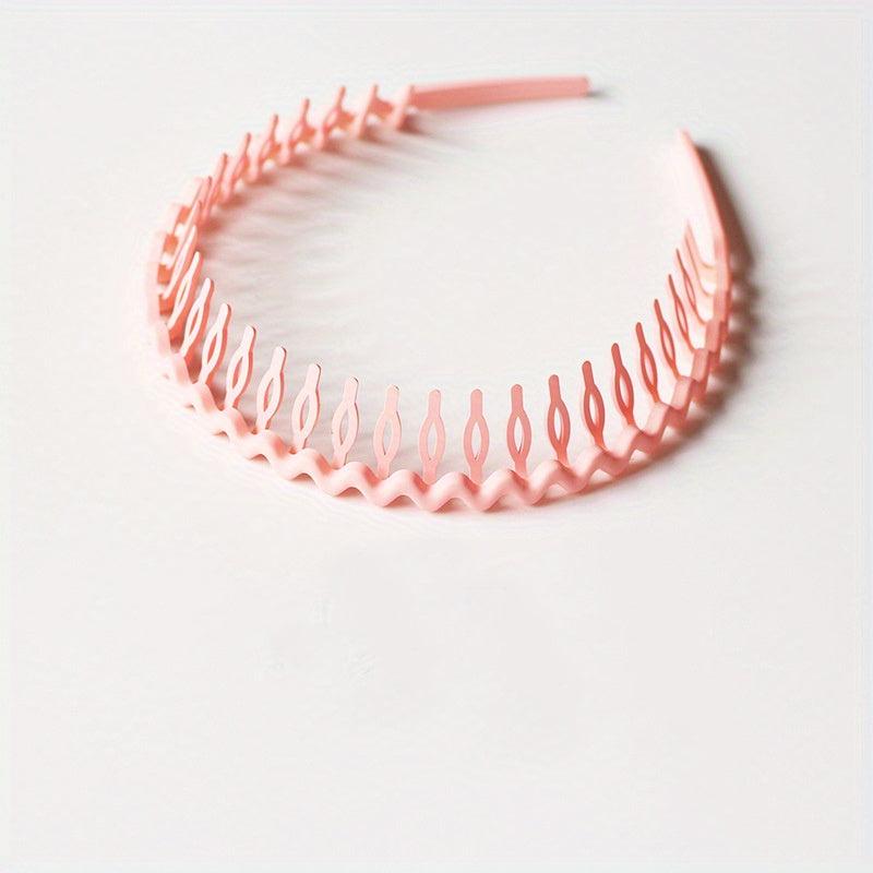 Matte Wavy Acrylic Headband For Women Non-slip Wash Face Spa Make Up Headband