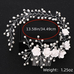 Bride's Pearl Headband Headdress Wedding Dress Accessories