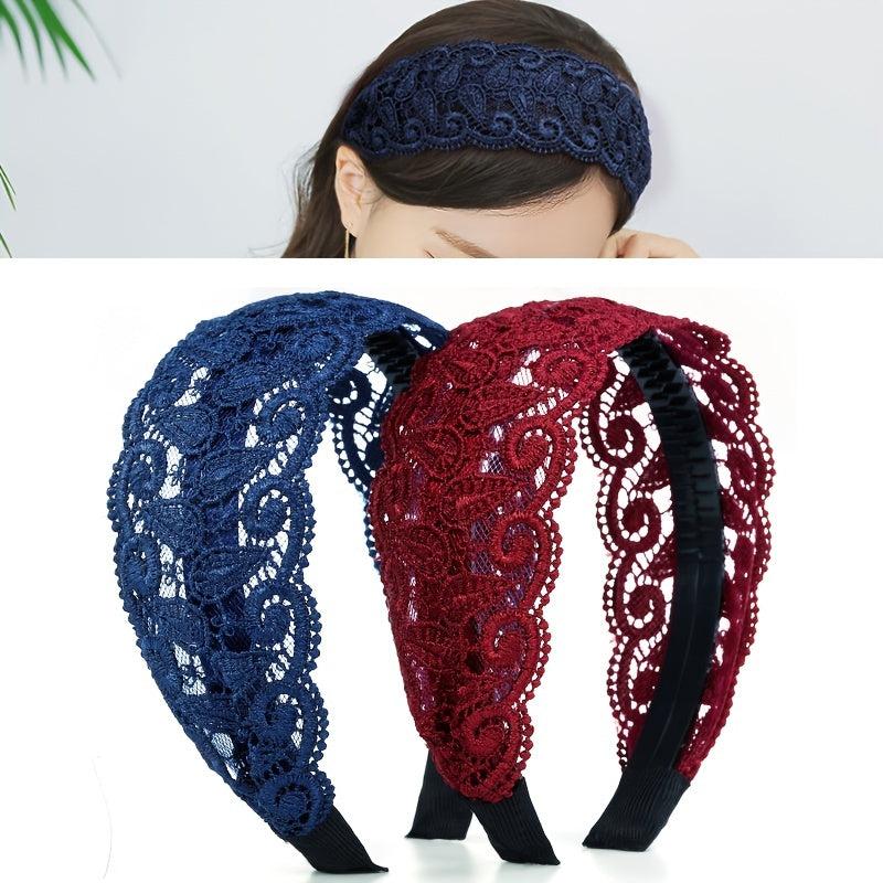 Lace Wide Brim Hairband Non Slip Hair Accessories