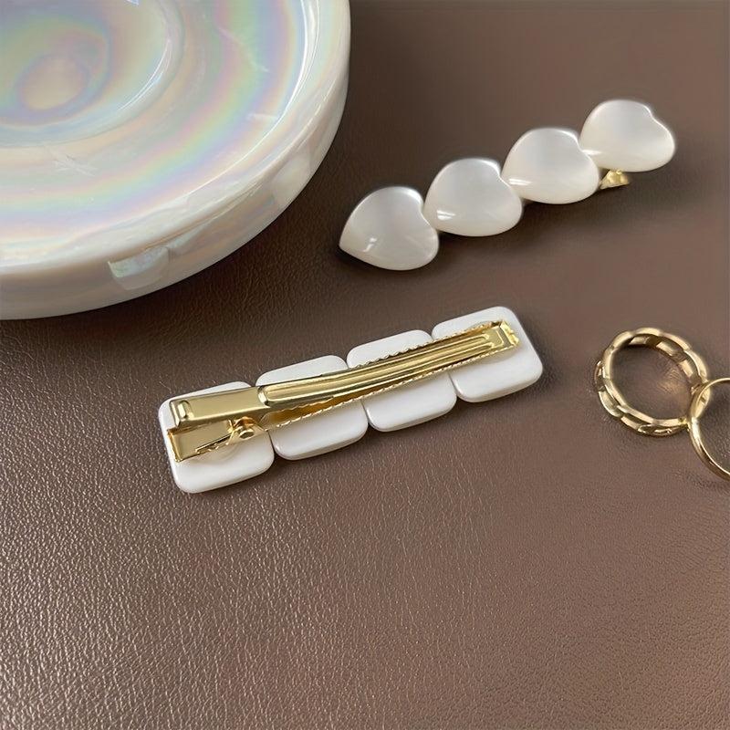 Crystal Faux Opal Hair Clip for Women Girls Hairpin